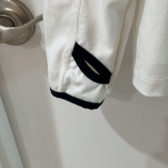 SPYDER ivory off white black half zip sweater pullover baselayer midweight L - Picture 3 of 9